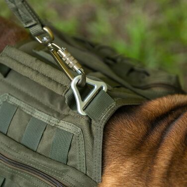 Рюкзак для собак Exceent Eite Spanker - мілітарі зелений (M) з 2 бічними кишенями для походів, кемпінгу та подорожей