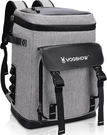 Vogshow Cooler Backpack - Large Insulated Cooler Bag, Multi-Purpose Thermal Backpacks for Camping, Family Outdoor Activities, BBQ, Shopping, Travel, Fishing, and Beach (Gray)
