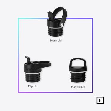 Фляга для води з нержавіючої сталі з 3 кришками - Термофляга, ізольована, без BPA, 710 мл (Cotton Candy)