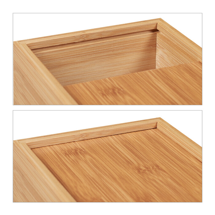 Relaxdays Cosmetic Tissue Box made of Bamboo