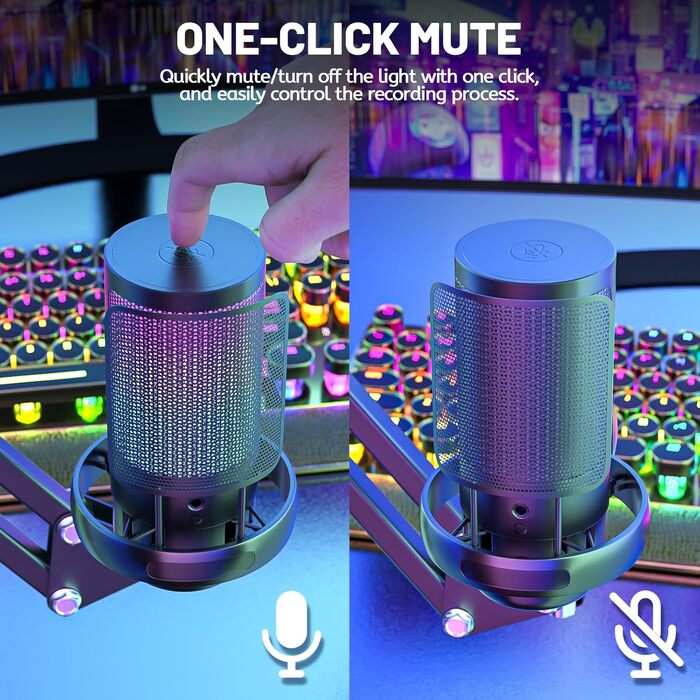 Професійний мікрофон-конденсаторний комплект, 192kHz/24 USB для геймінгу, стрімінгу, подкастингу, караоке. З поп-фільтром.