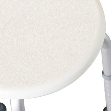 HOMCOM® Shower Stool Bath Bench Bath Chair Shower Stool Shower Seat Bath Aid Adjustable Height (Shower Stool/Round)