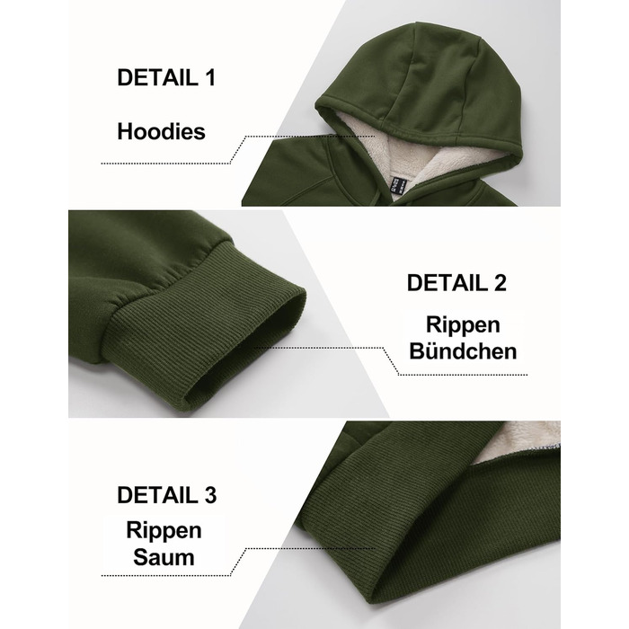 Качур Cavva для чоловіків з капюшоном, флісова кофта, військово-зелений, XL