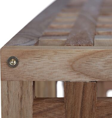 Relaxdays Wall Shelf Bathroom, Walnut with 5 Compartments, for Bathroom, Hallway and Living Room, H x W x D: 50 x 50 x 15 cm, natural