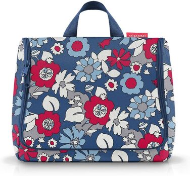 Сумка-органайзер Reisenthel Toiletbag XL - велика, з гачком, водовідштовхувальне покриття, колір: Флорист Індіго