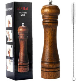 Набір дерев'яних мельниць для перцю та солі Pfeffermühle з регульованою керамічною жорнами 8 дюймів