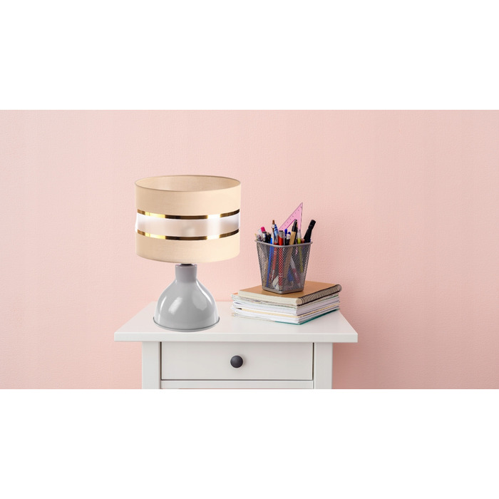 Настільна лампа Skylighting Vire Mat, безбарвна, бежева, жовта, 60 Вт