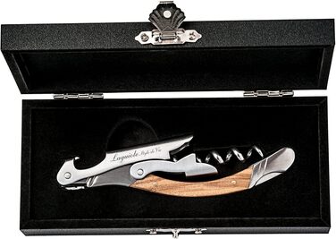 Laguiole Style de Vie Corkscrew, Bottle Opener with Foil Cutter, Olive Wood
