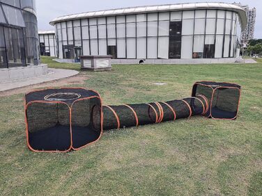 Туннель-намет 2-в-1 для котів та собак, складний, для вулиці, Pop-Up вольєр для тварин, огорожа, будиночок (стиль 3)