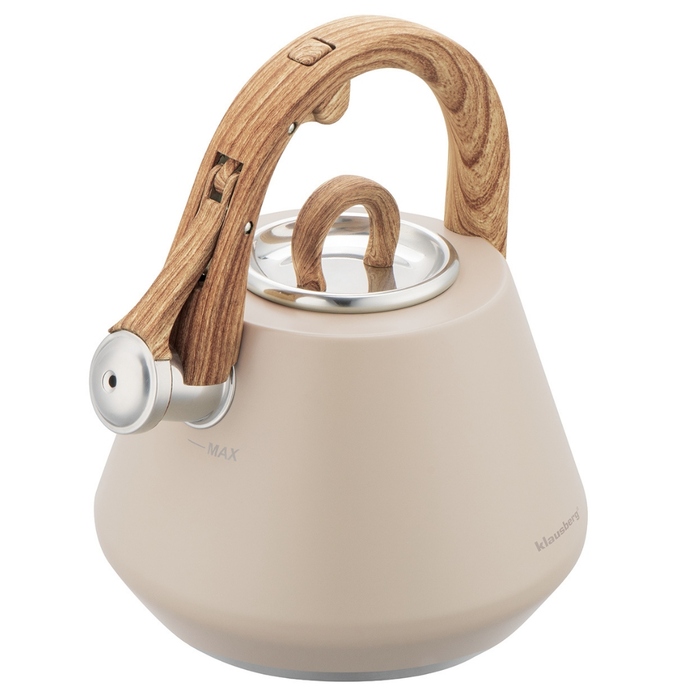 Класичний сталевий чайник Klausberg, 2,5 л, бежевий