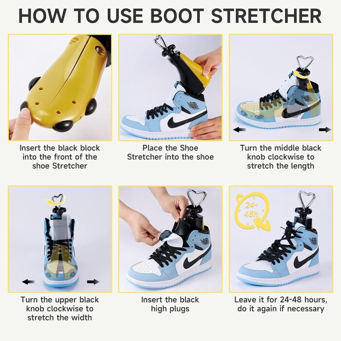 Exshoiu Boot Trees, Boot Shapers for Men and Women, Boot Stretcher, Boot Formers for Adjustable Width and Length, Adjustable Boot Shapers