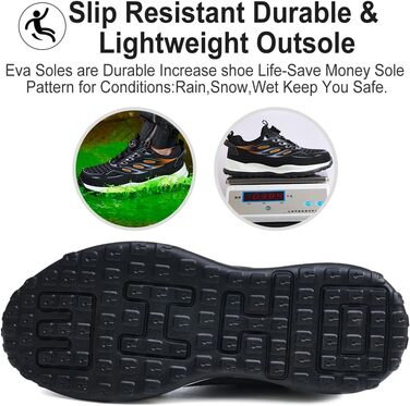 Черевики робочі, захисні для чоловіків та жінок. Легкі, спортивні, дихаючі, зі сталевим підноском. Розміри 36-46 EU, 46 EU. Колір: коричневий, на кнопці-фіксаторі.