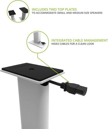 Підставки для акустичних систем Kanto SP6HD: 6' (183 см), обертання, приховані кабелі, для середніх/великих колонок