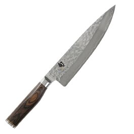 Японський кухонний ніж KAI Shun Premier Tim Mälzer, довжина леза 20 см, сталь VG-MAX 61 HRC, 32 шари дамаску, руків'я з паккавуду