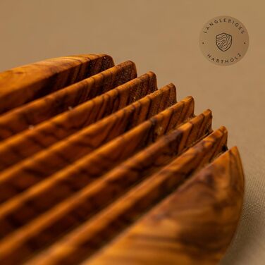 Милотримач з оливкового дерева, овальний, 13x9 см