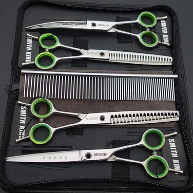 Набір професійних ножиць для грумінгу собак 7.0 дюймів (4 ножиці + гребінець)