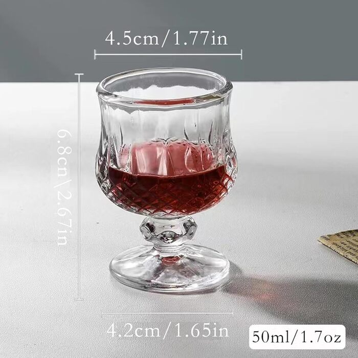 Набір келихів Cordial 50 мл для текіли, хересу - 16 шт, на ніжці