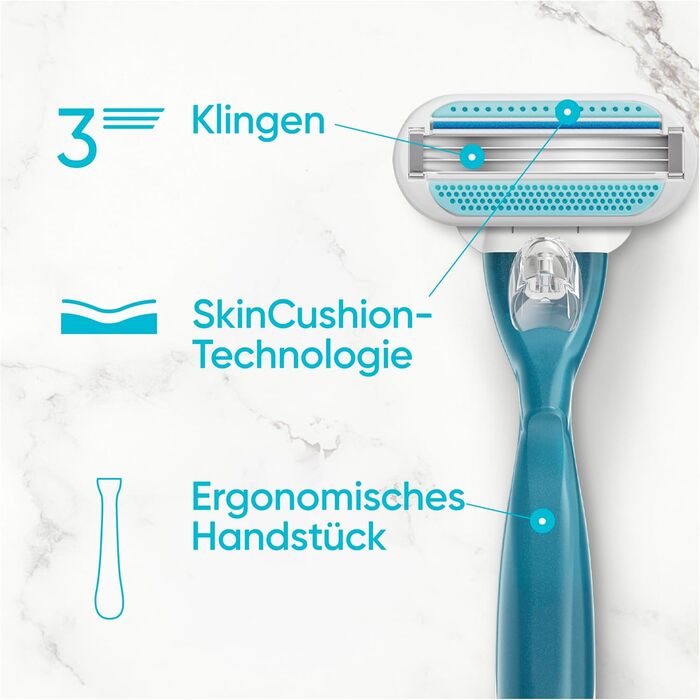 Смінні леза для жіночої бритви Gillette Venus Smooth, оригінальні, сині, 16 шт (4 упаковки по 4 шт)
