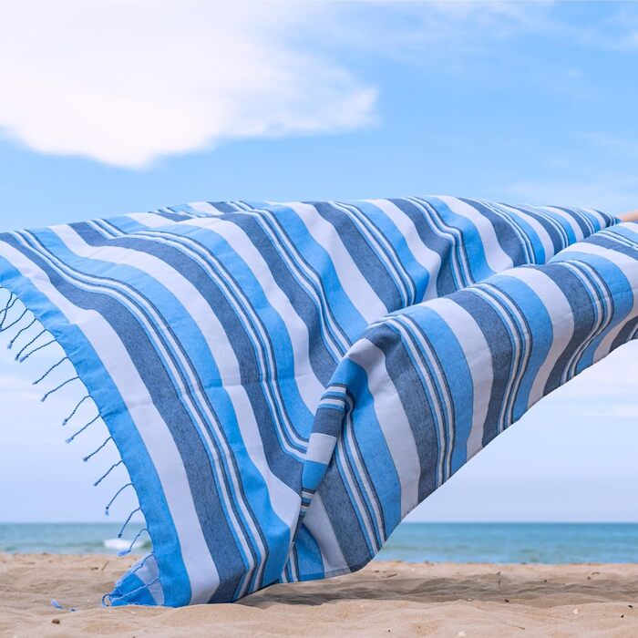 Плед для пікніка MOMOMUS XXL (210x240 см) синій - пляжний, складаний, великий, без піску