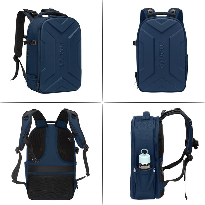 MOSISO Рюкзак для камери, фототехніки, з водонепроникним покриттям, сумісний з Canon/Nikon/Sony, блакитно-зелений (сталевий блакитний, L)