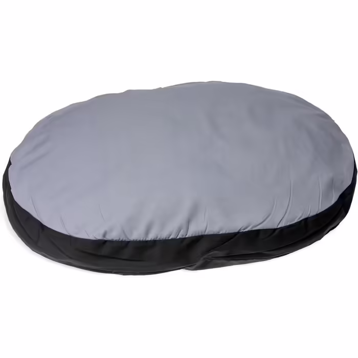 Karlie Kissen oval L: 90 cm B: 66 cm H: 10 cm grey-black