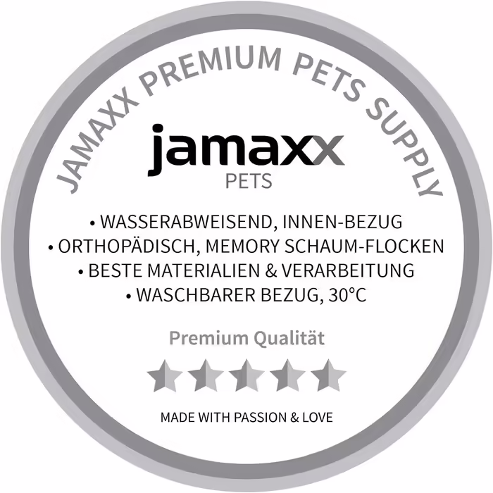JAMAXX Premium Orthopedic Dog Bed Memory Foam Visco Washable Reversible Cushion Water-Repellent/Dog Basket Soft Velvet-Like Sofa Fabric Dog Cushion Dog Basket PDB2002 (L) 120x90 (L 120 x W 90 x H 22 cm, grey)