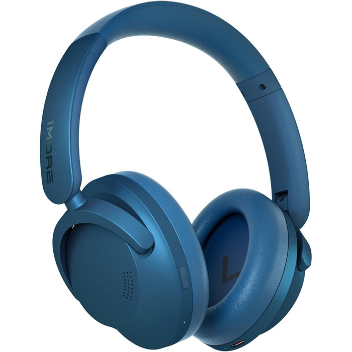 1MORE SonoFlow навушники з активним шумозаглушенням, Bluetooth, 70 годин, LDAC, Hi-Res, Over-Ear, для дзвінків (блакитні)