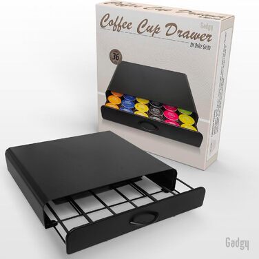 Тримач для капсул Nespresso Gadgy - органайзер для 50 капсул, нержавіюча сталь, чорний