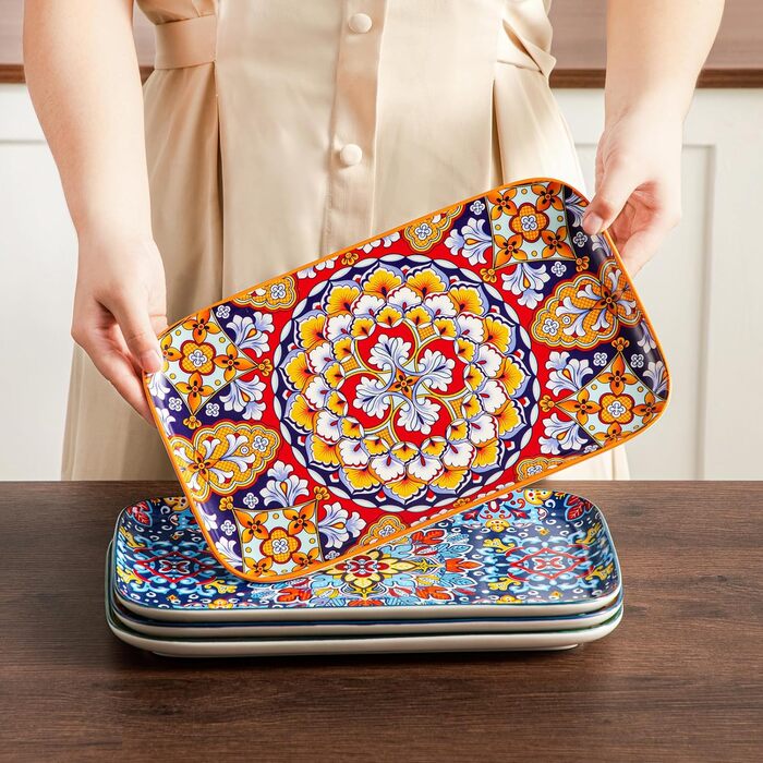 Набір сервіровочних тарілок Vancasso Simi, 4 шт., 30,8 x 19 x 2,4 см