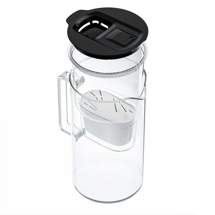 Скляний фільтраційний глечик Wessper D4 BOROSILICATE MINI FF BK з фільтром