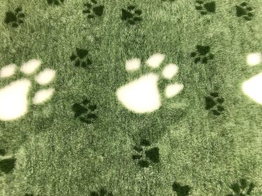 Килимок для собак Elropet Premium 30mm, нековзний, для маленьких та великих собак, Vet Bed, розмір M (100x80 см), зелений з лапкою