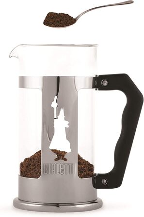 Френч-прес Bialetti Preziosa: нержавіюча сталь, скло Borosilikat, 1 л, 8 чашок