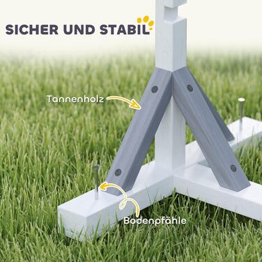 Набір для аджиліті PawHut для собак: 4 елементи, регульовані стрибки, обручі, тренувальне обладнання, координація, ігри та тренування