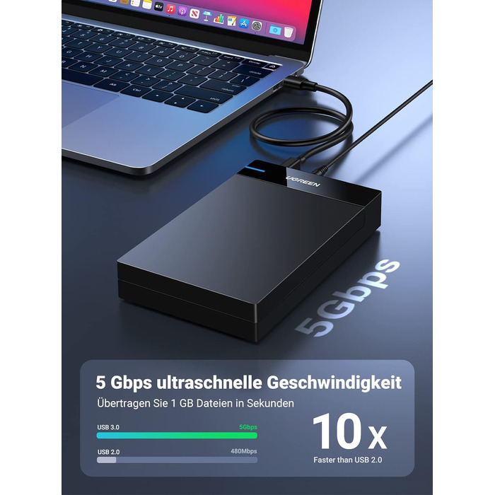 Зовнішній корпус для жорсткого диска UGREEN USB 3.0 UASP 3.5 дюйма для HDD/SSD