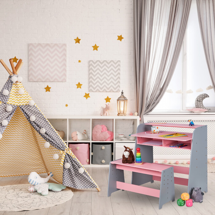 Relaxdays Adjustable Height Kids' Table