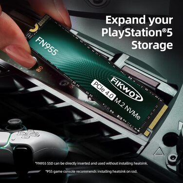 SSD накопичувач 1TB M.2 PCIe Gen4 з графітовим охолодженням - 7350 MB/s, SLC кеш, для ноутбуків та ПК