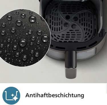 Philips Airfryer 2000 Series – 13 Cooking Functions, 6.2L Capacity, Compact Design with Viewing Window, RapidAir Technology, 90% Less Fat, Easy to Clean (NA230/00) 6.2L - Viewing Window