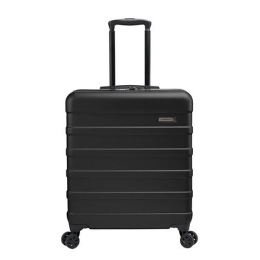 Чемодан ручної поклажі Cabin Max Anode 56x45x25cm - Легкий, з жорстким корпусом, 4 колеса, кодовий замок, чорний (56L)