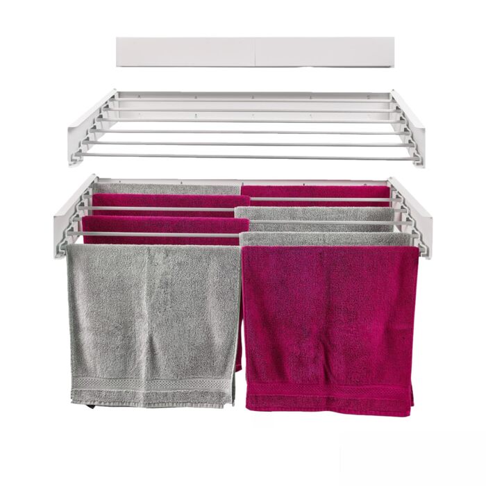 Сушарка для білизни FoxyDry HIDE настінна, розкладна, 71x35x13 см, білий (Limited Edition)