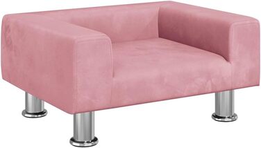 Крісло-ліжко для собак, м'яке ліжко для тварин, диванчик для маленьких собак та котів, рожевий, 50 x 40 x 26.5 см