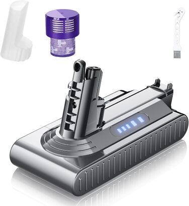 Замінний акумулятор BATTOOL V10 6000mAh для пилососів Dyson V10 Animal/Motorhead/Fluffy/Total Clean/Absolute (1 фільтр + 1 щітка)