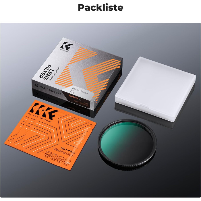 Фільтр K&F Concept 67mm Black Promist 1/4 з оптичного скла з багатошаровим нанопокриттям для відеозйомки/портретної фотографії (Nano-Klear)