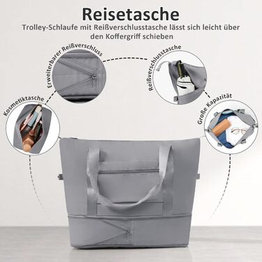 Набір валіз Merax 3 шт. з ABS-пластику, з колесами та TSA-замком, сіро-зелений (5 шт., сірий)