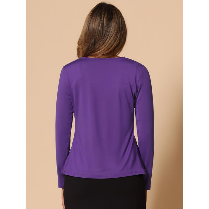 Allegra K Кардиган жіночий, трикотажний, темно-фіолетовий, розмір M