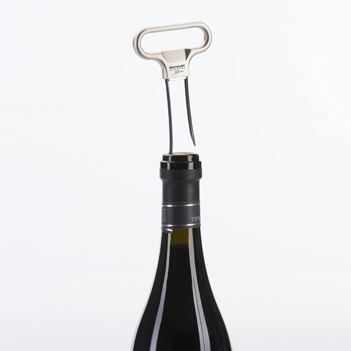 Набір для вина Westmark Wein-Set 6 предметів: штопор Ah-So, 5 лій для вина Safety, сталь/цинк/PET, срібно-чорний, 628533E6