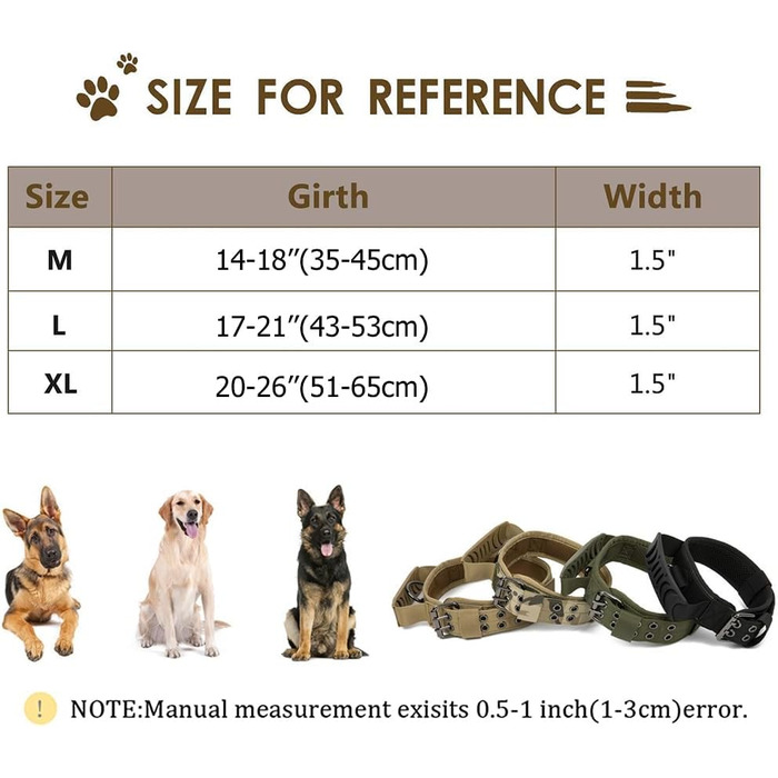 Персоналізоване тактичне нашийник для собак середніх та великих порід, нашийник з іменем та номером телефону (стиль B)