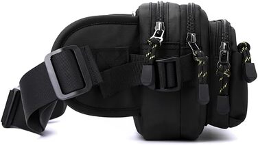 Водонепроникна поясна сумка на пояс для чоловіків та жінок. Спортивна сумка-фляга з 6 кишенями на блискавці. Виготовлена з нейлону, ідеальна для прогулянок з собакою, відпочинку на природі, бігу, подорожей та походів.