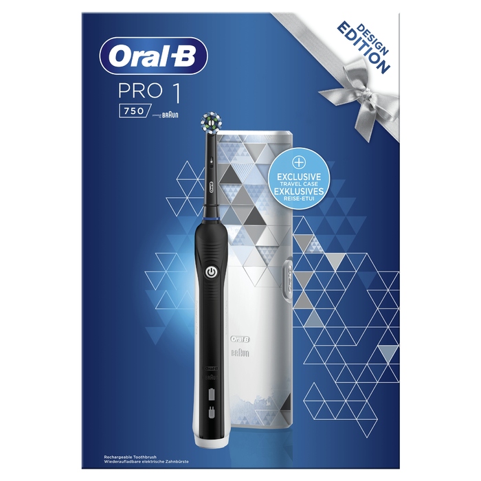 Електрична зубна щітка Oral-B PRO 1 750, чорна