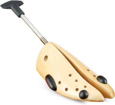 Langer & Messmer Shoe Stretcher for Men against tight shoes or boots - made from solid beechwood and metal mechanics - Stretches in width and length incl. leather stretching spray 50ml (EU M 41/43 - UK 7.5/9, Width)