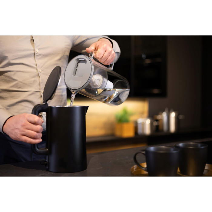 Скляний фільтр-глечик Wessper D2 BOROSILICATE 3л, сірий + 10 фільтрів